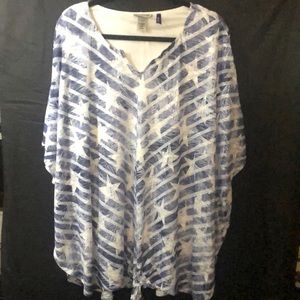 Catherine’s Strips and Stars Top Size 3XWP